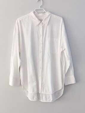 MAEVE (ANTHROPOLOGIE) elevated basic white button up shirt
